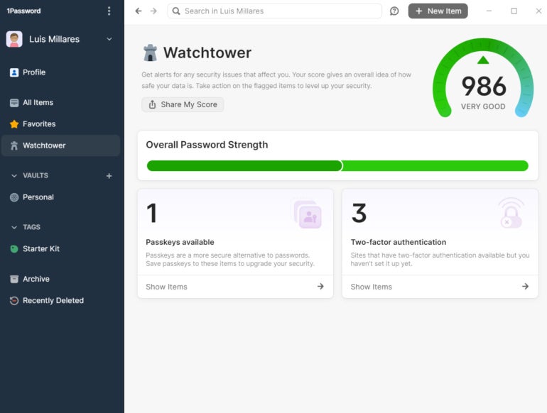 1Password’s Watchtower.